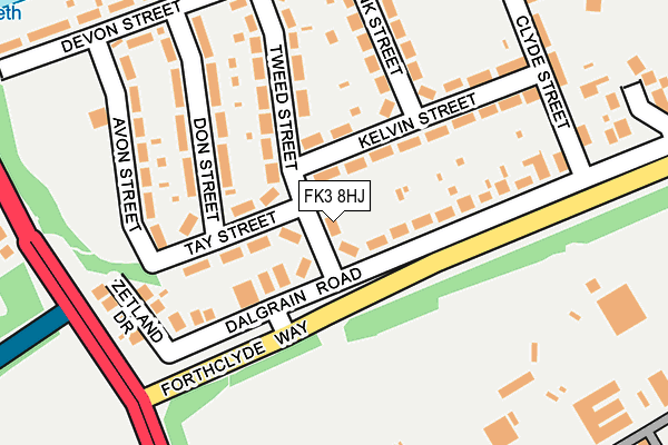 FK3 8HJ map - OS OpenMap – Local (Ordnance Survey)