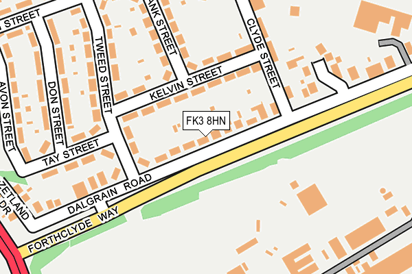 FK3 8HN map - OS OpenMap – Local (Ordnance Survey)