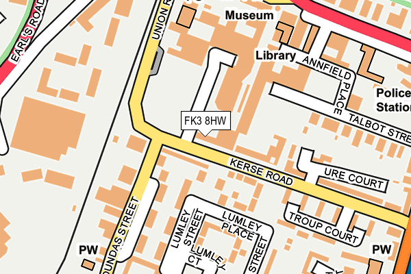 FK3 8HW map - OS OpenMap – Local (Ordnance Survey)