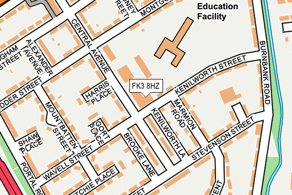 FK3 8HZ map - OS OpenMap – Local (Ordnance Survey)