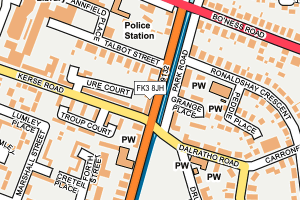 FK3 8JH map - OS OpenMap – Local (Ordnance Survey)