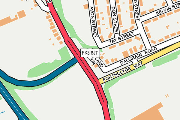 FK3 8JT map - OS OpenMap – Local (Ordnance Survey)