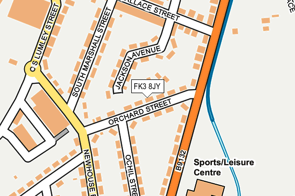FK3 8JY map - OS OpenMap – Local (Ordnance Survey)