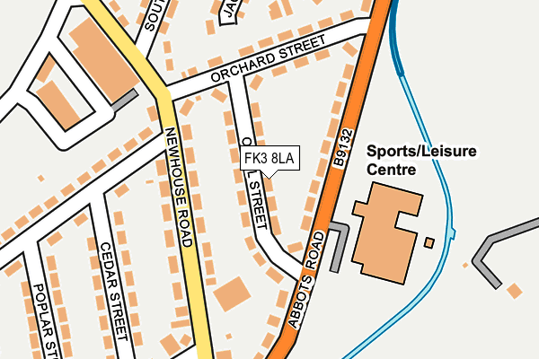 FK3 8LA map - OS OpenMap – Local (Ordnance Survey)
