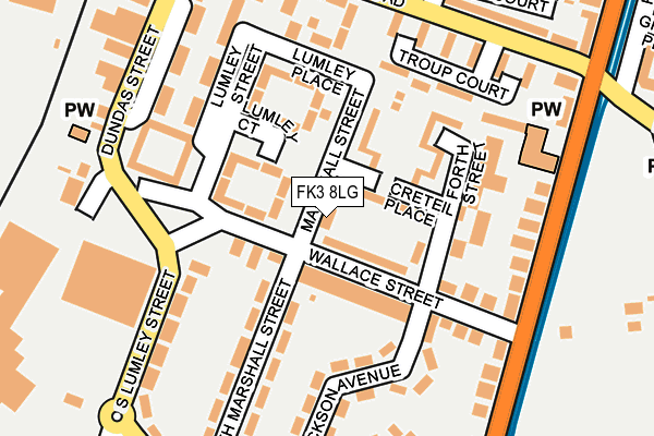 FK3 8LG map - OS OpenMap – Local (Ordnance Survey)
