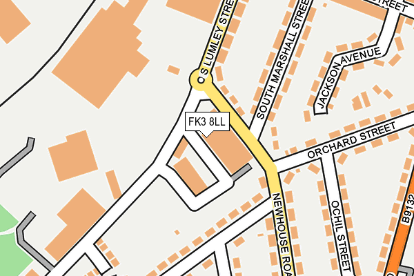 FK3 8LL map - OS OpenMap – Local (Ordnance Survey)
