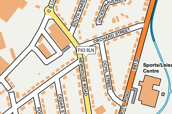 FK3 8LN map - OS OpenMap – Local (Ordnance Survey)