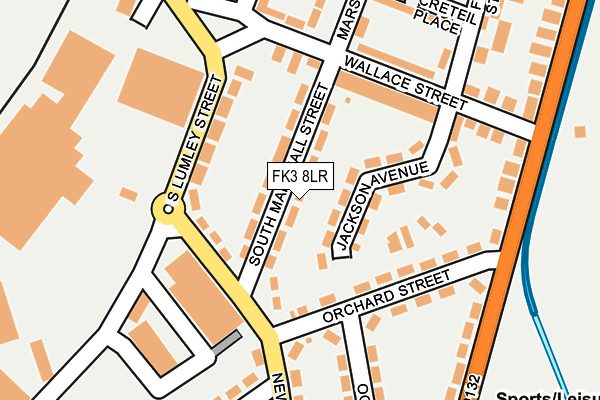 FK3 8LR map - OS OpenMap – Local (Ordnance Survey)