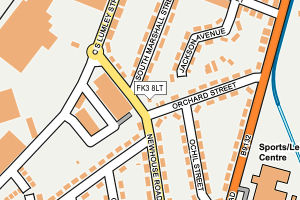 FK3 8LT map - OS OpenMap – Local (Ordnance Survey)