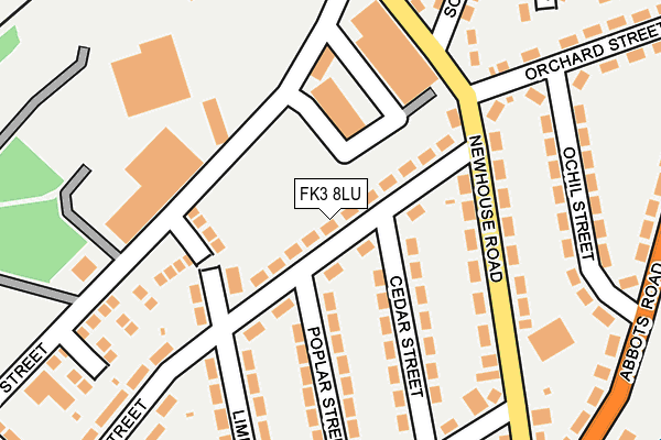 FK3 8LU map - OS OpenMap – Local (Ordnance Survey)