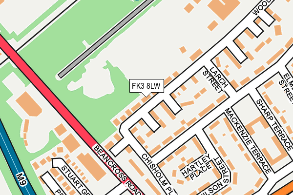 FK3 8LW map - OS OpenMap – Local (Ordnance Survey)