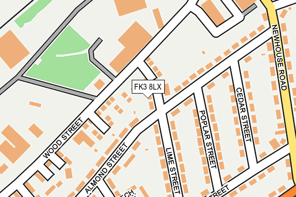 FK3 8LX map - OS OpenMap – Local (Ordnance Survey)