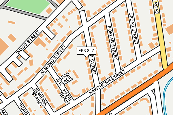 FK3 8LZ map - OS OpenMap – Local (Ordnance Survey)