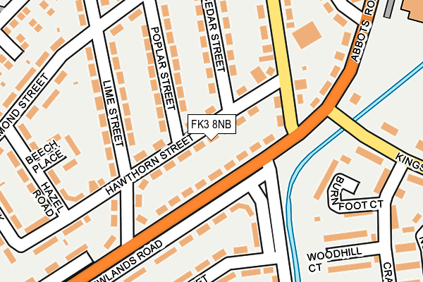 FK3 8NB map - OS OpenMap – Local (Ordnance Survey)