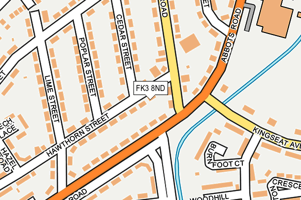 FK3 8ND map - OS OpenMap – Local (Ordnance Survey)