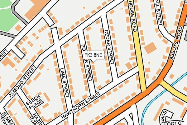 FK3 8NE map - OS OpenMap – Local (Ordnance Survey)