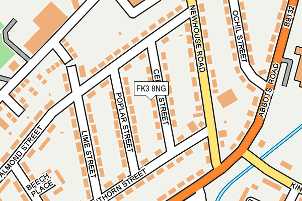 FK3 8NG map - OS OpenMap – Local (Ordnance Survey)