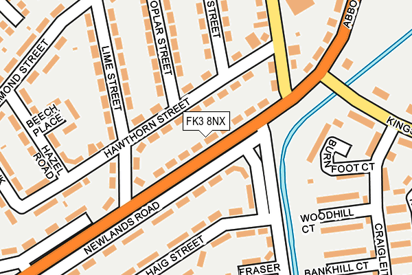 FK3 8NX map - OS OpenMap – Local (Ordnance Survey)