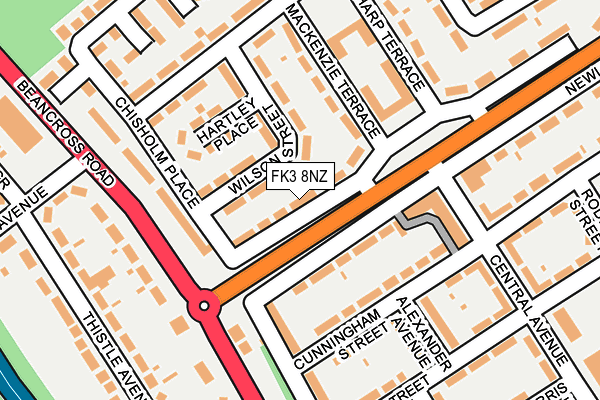 FK3 8NZ map - OS OpenMap – Local (Ordnance Survey)