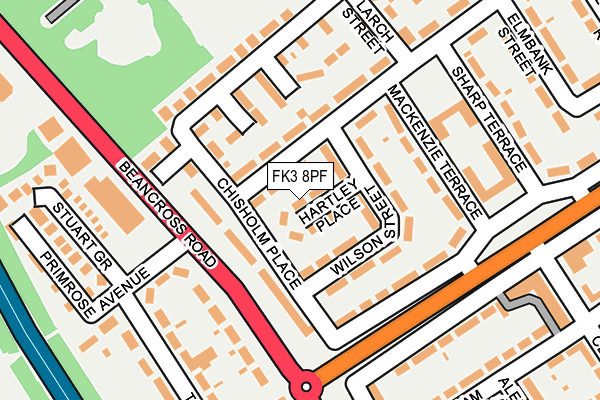 FK3 8PF map - OS OpenMap – Local (Ordnance Survey)