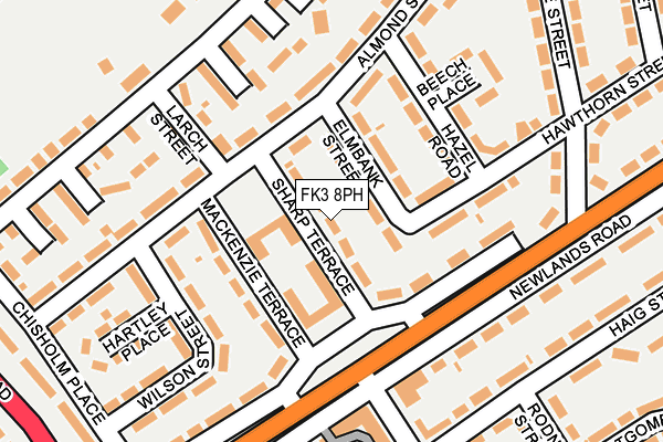 FK3 8PH map - OS OpenMap – Local (Ordnance Survey)