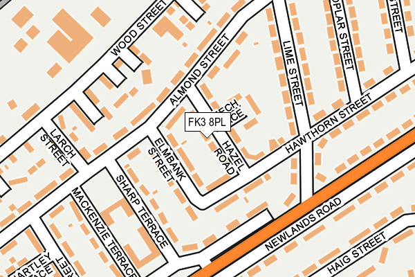 FK3 8PL map - OS OpenMap – Local (Ordnance Survey)