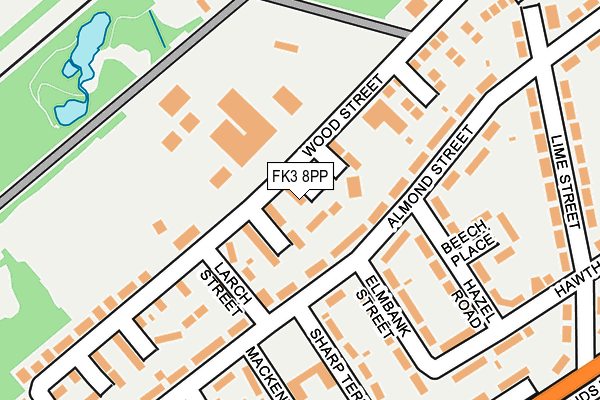 FK3 8PP map - OS OpenMap – Local (Ordnance Survey)