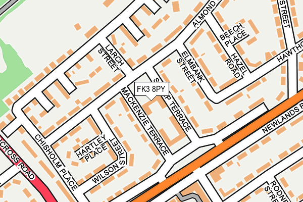 FK3 8PY map - OS OpenMap – Local (Ordnance Survey)