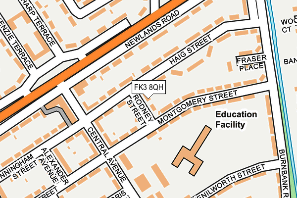FK3 8QH map - OS OpenMap – Local (Ordnance Survey)