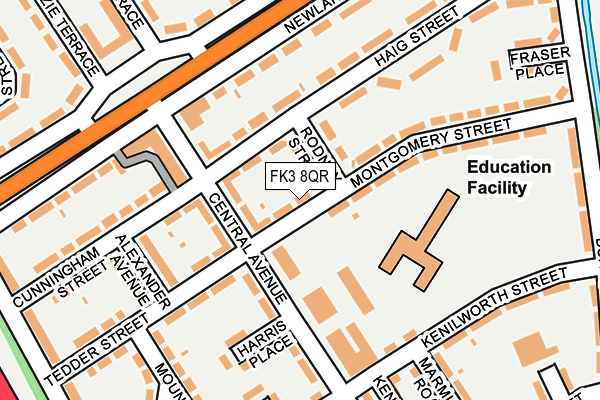 FK3 8QR map - OS OpenMap – Local (Ordnance Survey)