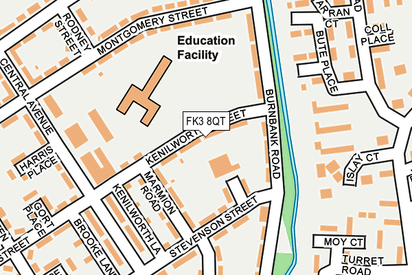 FK3 8QT map - OS OpenMap – Local (Ordnance Survey)