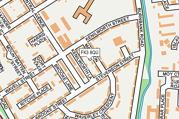 FK3 8QU map - OS OpenMap – Local (Ordnance Survey)