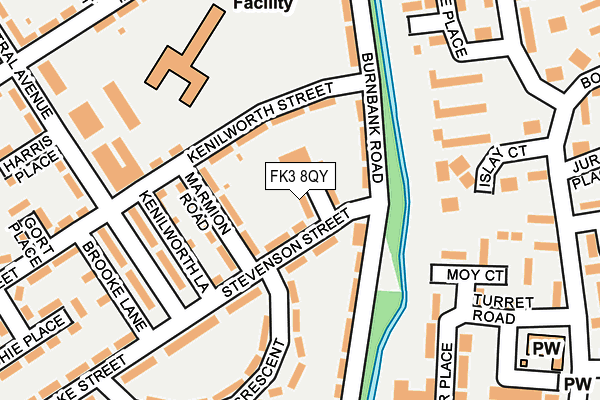 FK3 8QY map - OS OpenMap – Local (Ordnance Survey)
