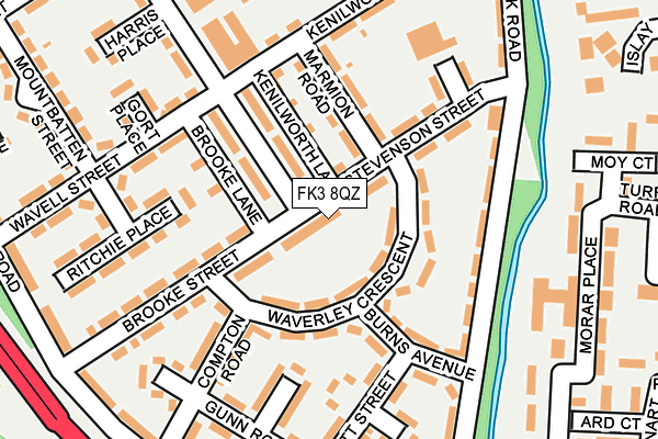 FK3 8QZ map - OS OpenMap – Local (Ordnance Survey)