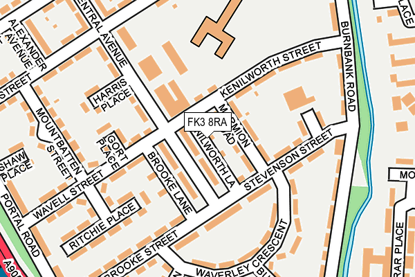 FK3 8RA map - OS OpenMap – Local (Ordnance Survey)