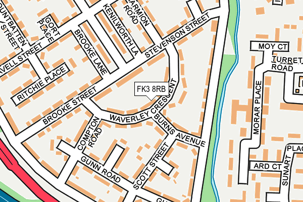 FK3 8RB map - OS OpenMap – Local (Ordnance Survey)