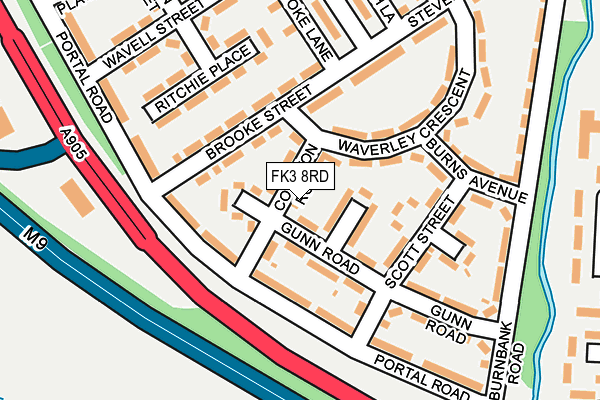 FK3 8RD map - OS OpenMap – Local (Ordnance Survey)