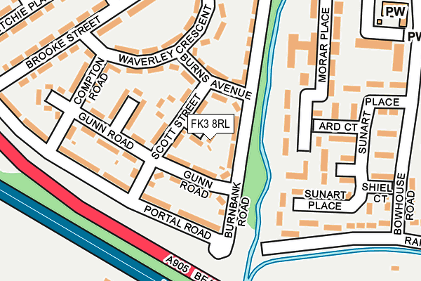 FK3 8RL map - OS OpenMap – Local (Ordnance Survey)