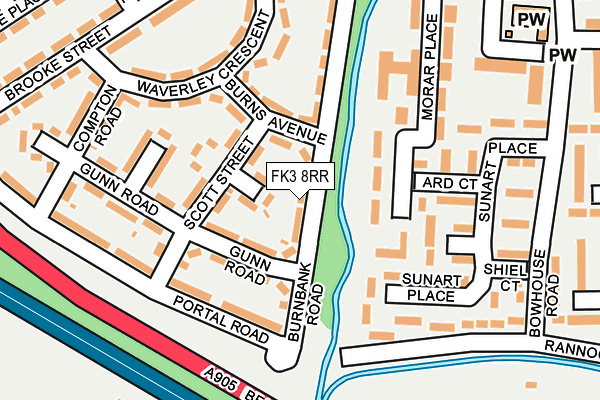 FK3 8RR map - OS OpenMap – Local (Ordnance Survey)