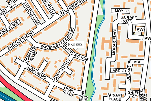 FK3 8RS map - OS OpenMap – Local (Ordnance Survey)
