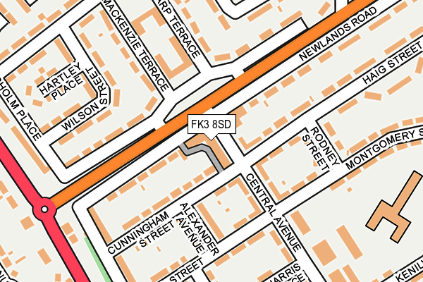 FK3 8SD map - OS OpenMap – Local (Ordnance Survey)
