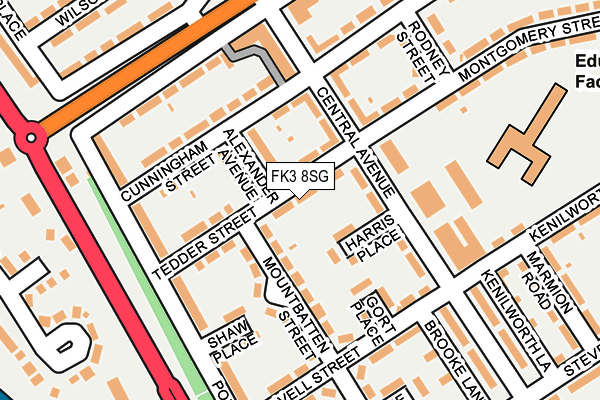 FK3 8SG map - OS OpenMap – Local (Ordnance Survey)
