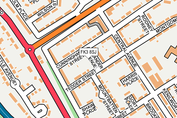 FK3 8SJ map - OS OpenMap – Local (Ordnance Survey)