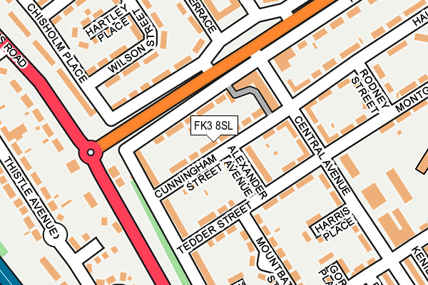 FK3 8SL map - OS OpenMap – Local (Ordnance Survey)