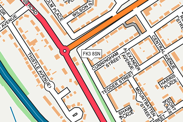 FK3 8SN map - OS OpenMap – Local (Ordnance Survey)