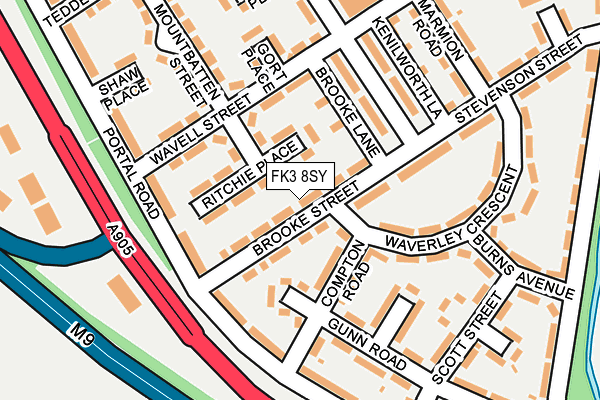 FK3 8SY map - OS OpenMap – Local (Ordnance Survey)