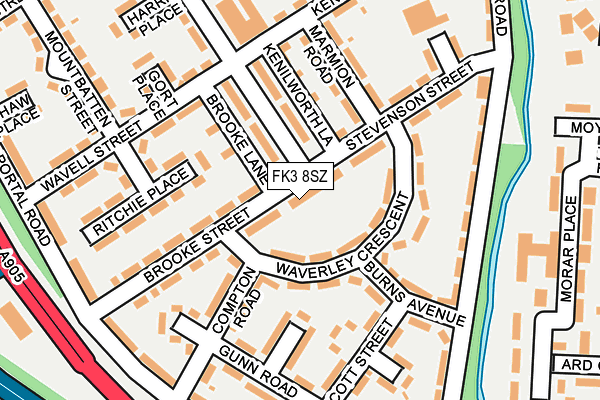 FK3 8SZ map - OS OpenMap – Local (Ordnance Survey)