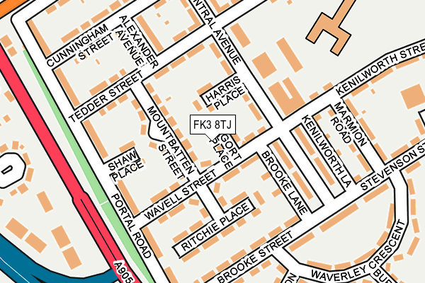 FK3 8TJ map - OS OpenMap – Local (Ordnance Survey)