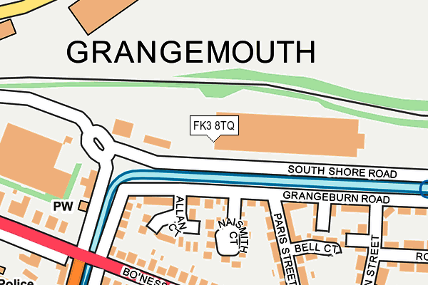 FK3 8TQ map - OS OpenMap – Local (Ordnance Survey)