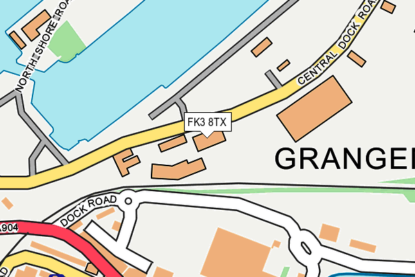 FK3 8TX map - OS OpenMap – Local (Ordnance Survey)
